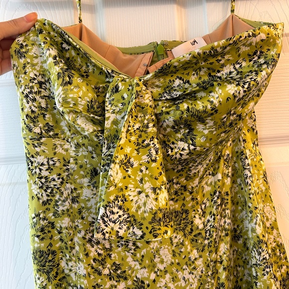 NWOT Cinq a Sept Green Guinevere Silk Strapless Midi Dress SZ 2 - Picture 4 of 7